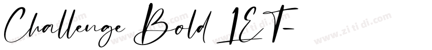 Challenge Bold LET字体转换